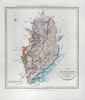 1821: Geological Map of Nottinghamshire (William Smith, 1821)