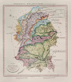 1819: Geological Map of Wiltshire (William Smith, 1819)