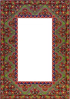 Motifs: Geometric Floral Border
