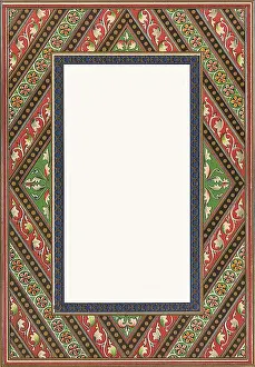 Motif: Geometric Floral Border