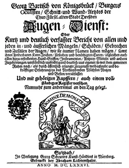 Ophthalmology: Georg Bartisch