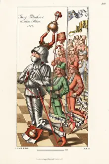 Magdalena: Georg Potschner in suit of armor with his sons, 1477