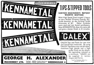 Galex: George Alexander Machine Tool Cutting Tips