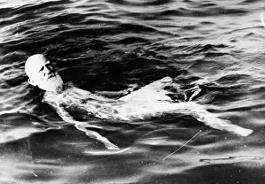 Profitable: George Bernard Shaw, playwright, swimming
