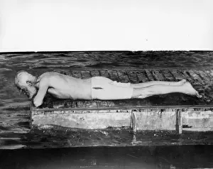 Profitable: George Bernard Shaw, playwright, in swimming trunks
