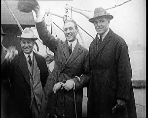 Associates: George Carpentier With Associates on the Deck of a Ship