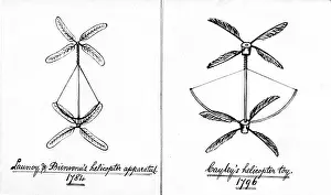 Rotating: George Cayley's 1796 helicopter model