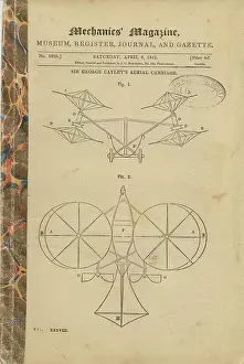 Elevation: George Cayley's design for a convertiplane Front elevation