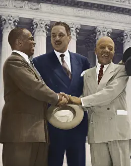 Clasping: George E.C.Hayes, Thurgood Marshall, and James