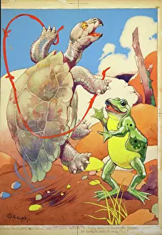 Tortoises: George Ernest Studdy, giant tortoise and frog
