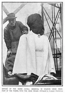 Frampton: George Frampton with the Nurse Cavell memorial