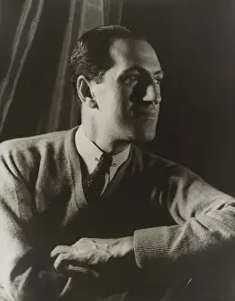 Dramatic Lighting: George Gershwin, American composer, portrait by