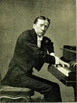 Grossmith: George Grossmith, comedian, playing piano
