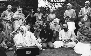 Hardly: George Harrison with Krishna Consciousness group