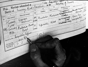 Patti: George Harrison signing his marriage certificate