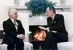 Hussein: George H.W. Bush - Hussein bin Talal - King Hussein