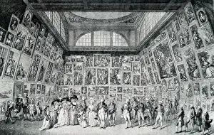 1788: George III and Royal Family viewing RA exhibition