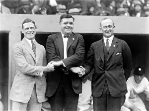 Lcgrn: George Sisler, Babe Ruth and Ty Cobb shaking ?