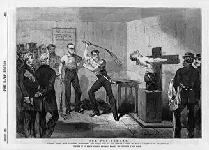 Flogging: George Smith, garrotter, receiving thirty lashes