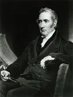 George Stephenson, seated. painting