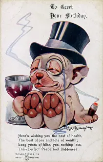 Toff: George Studdy, Bonzo birthday postcard