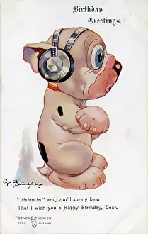 Mascot: George Studdy, Bonzo birthday postcard