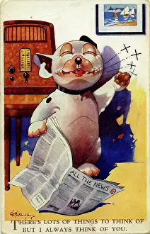 Whistle: George Studdy, Bonzo greetings postcard