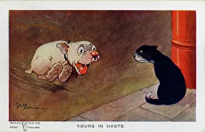 Haste: George Studdy, Bonzo greetings postcard