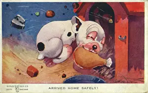 Stealing: George Studdy, Bonzo greetings postcard