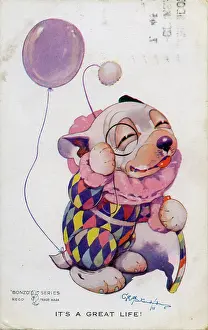 Commedia: George Studdy, Bonzo greetings postcard