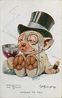Toff: George Studdy, Bonzo greetings postcard