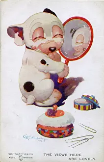 Joke: George Studdy, Bonzo greetings postcard