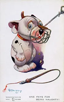 Reg Richardson Collection: George Studdy, Bonzo greetings postcard