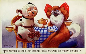 Reg Richardson Collection: George Studdy, Bonzo greetings postcard