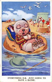 Sandcastle: George Studdy, Bonzo holiday postcard