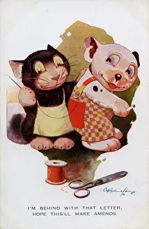 Wordplay: George Studdy, Bonzo and Ooloo postcard