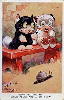 Slow: George Studdy, Bonzo and Ooloo postcard