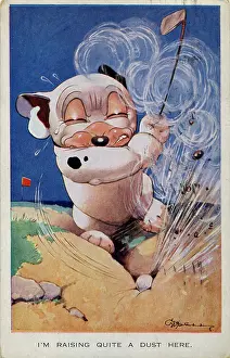 Golfing: George Studdy, Bonzo postcard