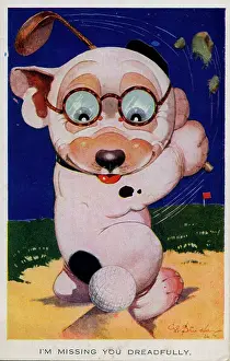 Golfing: George Studdy, Bonzo postcard