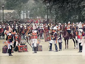 Rawhide Collection: George V presenting new standards to Household Cavalry