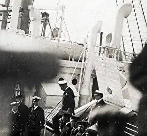 Orkneys: George V visiting HMHS Plassy, WW1