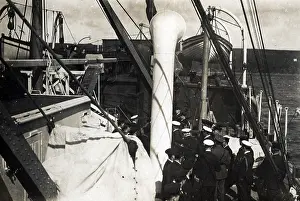 Orkneys: George V visiting HMHS Plassy, WW1