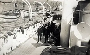 Orkneys: George V visiting HMHS Plassy, WW1