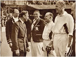 Fundraising: George VI enjoys a laugh with Patsy Hendren
