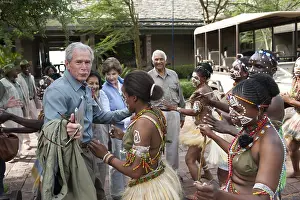 Face Paint: George W. Bush And Local Dance Group