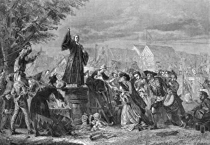 George Whitefield preaching at Moorfields Fair, 1742