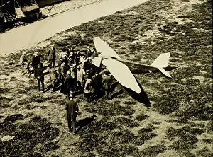 Cross Channel: Georges Barbot Seated in Motorized Glider