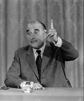 Eyebrows: Georges Pompidou talking during a meeting