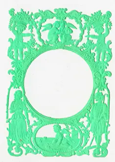 Cupids: Georgian embossed border frame