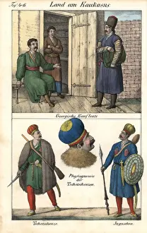 Circassian: Georgian store, and Circassian and Ingush man